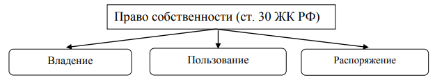 Право собственности (ст. 30 ЖК РФ)